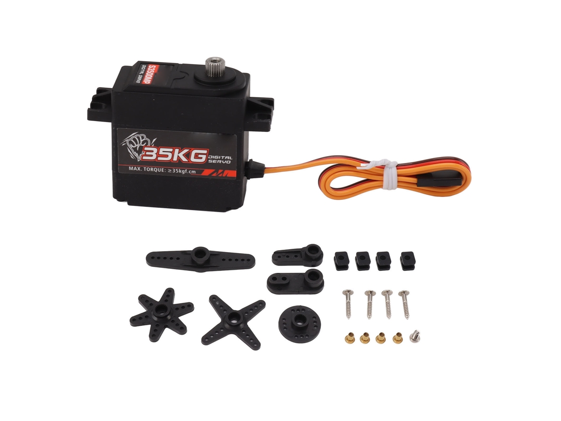 Servomotor Rc De 35 Kg Con Engranajes Metálicos, Alta Precisión, Bajo Nivel De Ruido, Para Barcos Robot.
