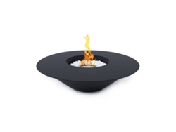 Chimenea de bioetanol redonda para jardín al aire libre SANTORINI Black d.60