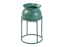 Soporte para plantas Assen con macetero metal 32xØ20cm - Verde [EN.CASA]