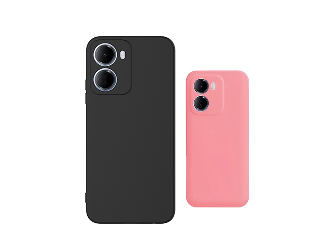 Kit 2x Funda De Protección Trasera De Silicona Gift4me Para Xiaomi Redmi 15a 5g - Negro / Rosa