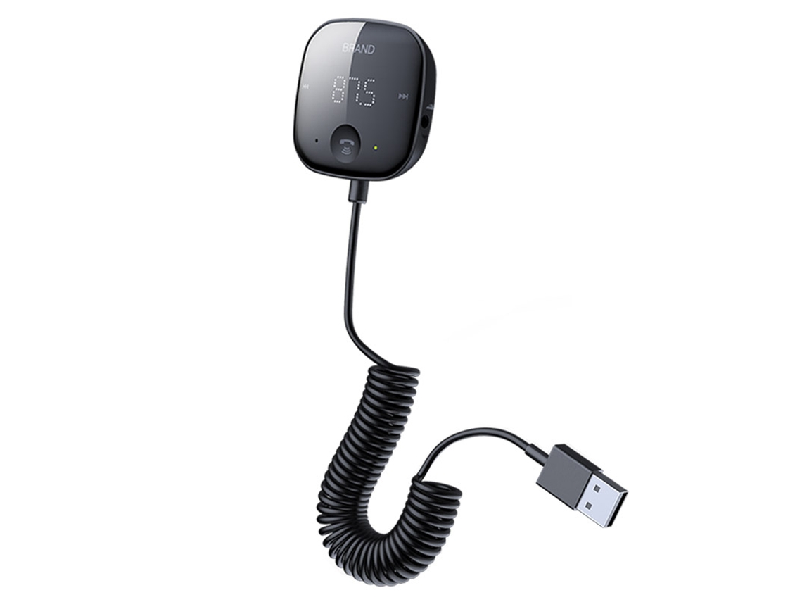 Transmisor FM Inalámbrico AUX 3.5MM Receptor de audio Tarjeta TF Música Coche Reproductor de MP3 Compatible con Bluetooth 5.0 (Negro) ENZONS