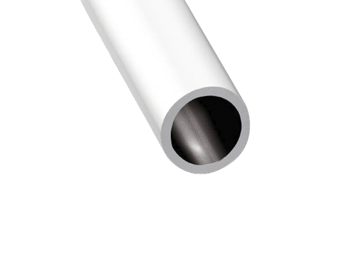 Perfil De Aluminio Blanco - Tubo Redondo - X3 Unds - 2'10m 30 Mm