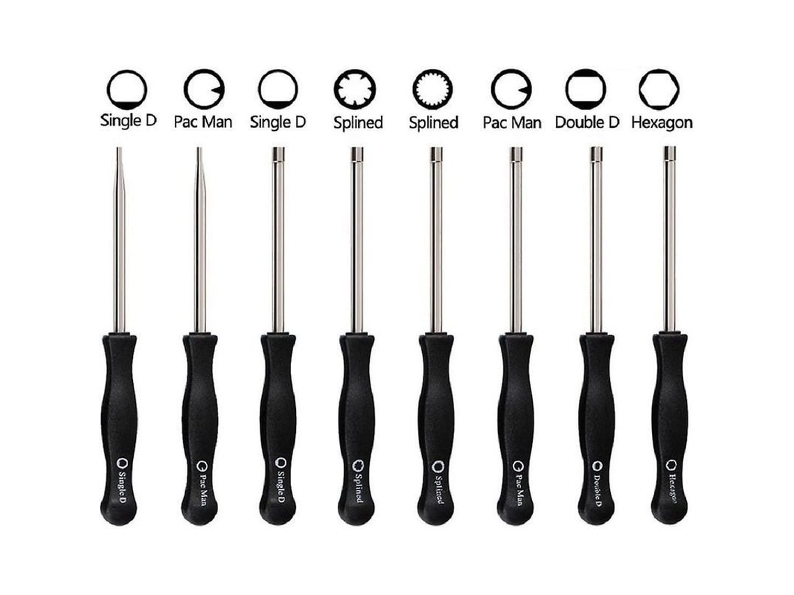 Herramienta de ajuste del carburador, destornillador de 7 dientes con vaso estriado para motores pequeños de 2 tiempos (8 piezas)