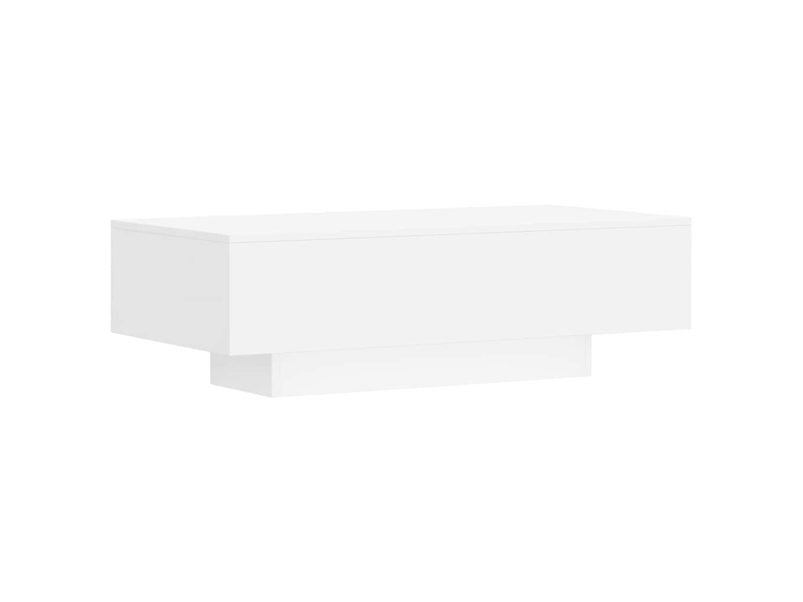Mesa de centro de diseño moderno, 100 x 49,5 x 31 cm, madera de ingeniería blanca, Dec037779 Dãcoshop26