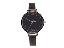 Reloj De Pulsera De Cuarzo Para Mujer Zhoulianfa Con Correa De Malla Para Uso Diario Y Profesional (negro)