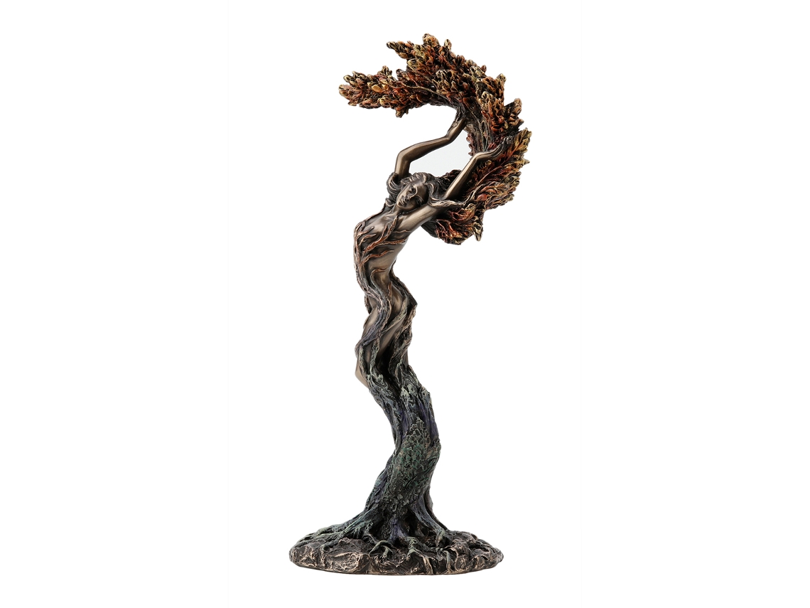 ORIGEN Home Decor ΜRbol De La Vida Ninfa Bronce Figura Diosa Gris 25x12x10cm BY SIGRIS
