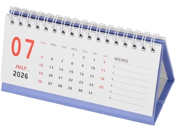 Calendario de escritorio Slowmoosemini 2025-2026, de julio a diciembre, mensual, plegable, con soporte.