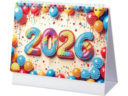 Calendario 2026 Con Fechas, Sencillas Decoraciones Brillantes