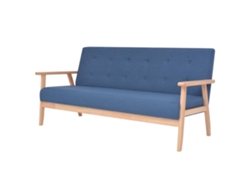 Conjunto de sofá de 2 piezas en tela azul MAISON EXCLUSIVE