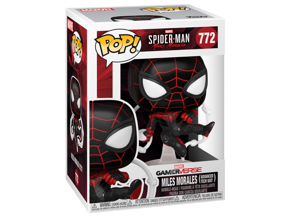 Figura Pop Marvel Spider-Man Miles Morales Traje tecnológico avanzado B.active