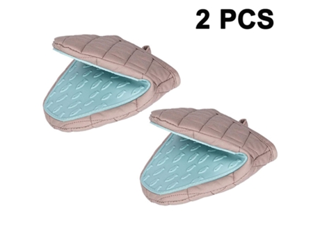 uds guantes para horno guantes antideslizantes para horno guantes de aislamiento térmico de silicona azul