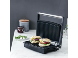 Mini Grill Abatible Parrilla Eléctrica Y Plancha de Asar Con Apertura 180º 32X27X11 Cm LACOR