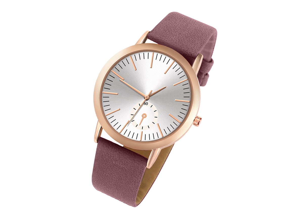 Reloj De Pulsera Unisex Unisex De Cuarzo Informal Con Correa De Pu Morada.