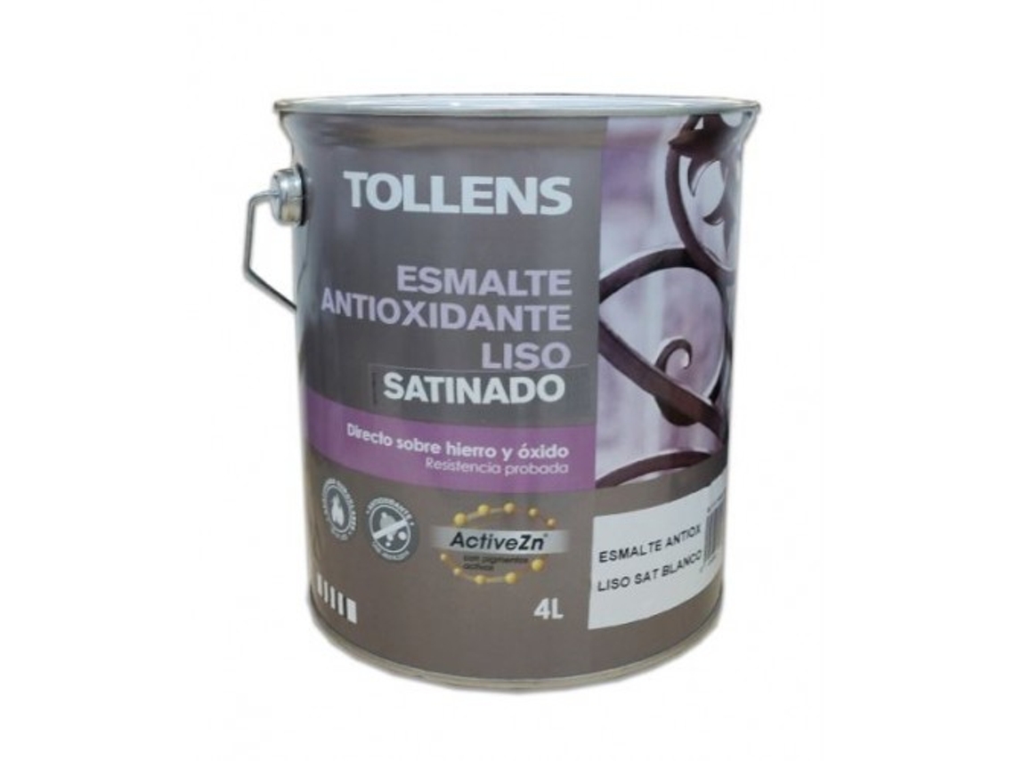 Esmalte Antioxidante Liso Satinado 4 Lt (Blanco 100)