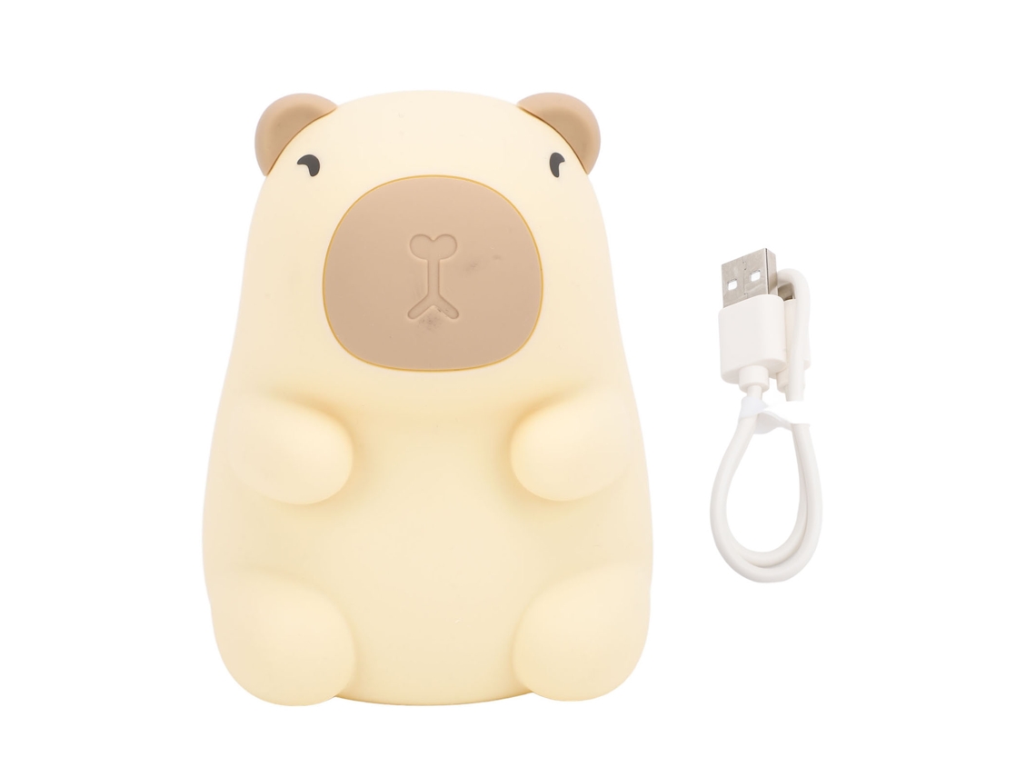 Lámpara De Noche Con Forma De Capibara, Con Cambio De Color Rgb, Recargable, De Silicona, Un Bonito Regalo Para Niños.