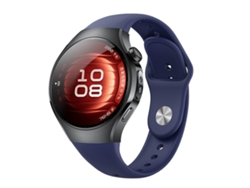 Bracelete Para Huawei Watch 5 (42mm) - Silicone - Fivela Reversa Azul Cru