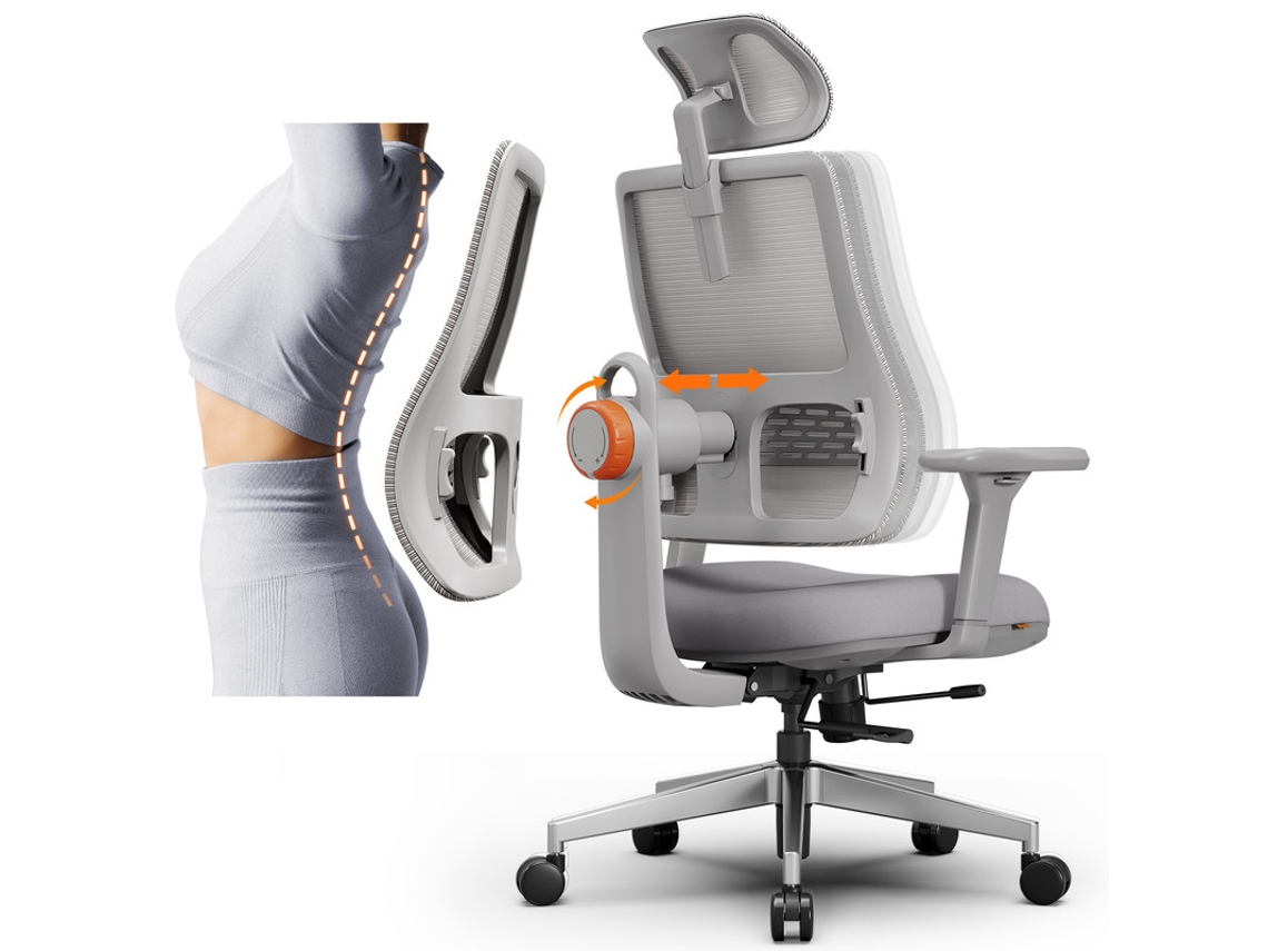 Silla De Oficina Ergonómica Newtral Magich003 Con Soporte Lumbar De Seguimiento Automático