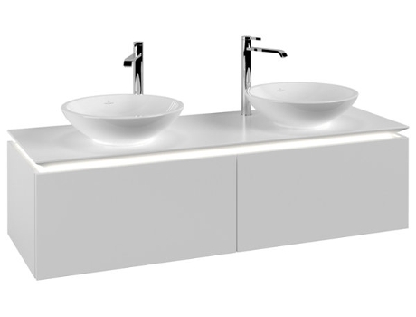 Villeroy &amp Boch Legato Vanity unit B591 1400x380x500mm 2 lavabos iluminación LED