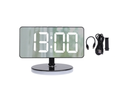 Reloj de mesa digital LED con luz nocturna acrílica - RGB - Worten