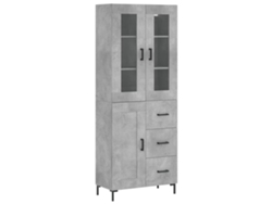 Maison Exclusive - Aparador Alto Madera Contrachapada Gris Hormigón 69,5x34x180 Cm