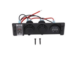 Painel De Tomada De Fósforo Usb 4 Em 1 Com Led Indicativo Ip66 À Prova D'água Para Carro Barco Suv Iate Dc 12v