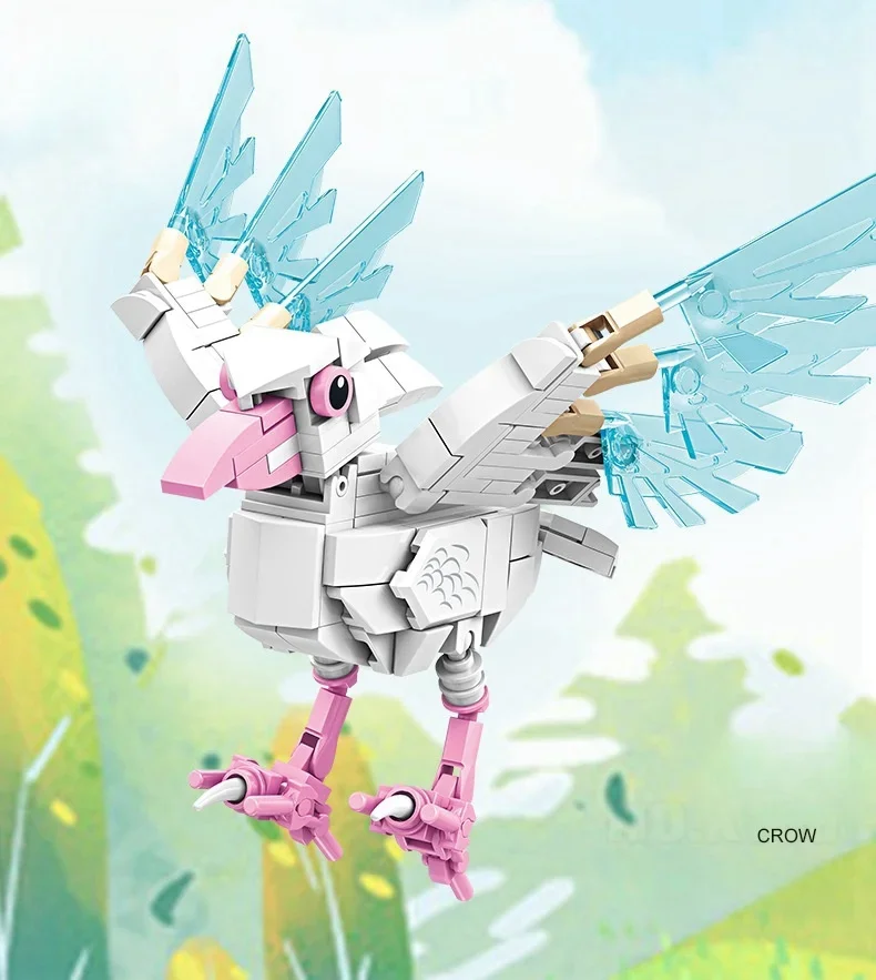 Juego De Bloques De Construcción Con Temática De Aves, Juguete Stem Seguro + Juego Educativo Sobre La Vida Silvestre