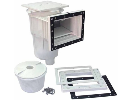 Skimmer SUINGA de 17,5 Litros Con Boca Standard Y Tapa Cuadrada Para Piscina Con Liner Y Prefabricadas
