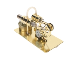 Kit de motor Stirling con luz LED para aprender y regalar.