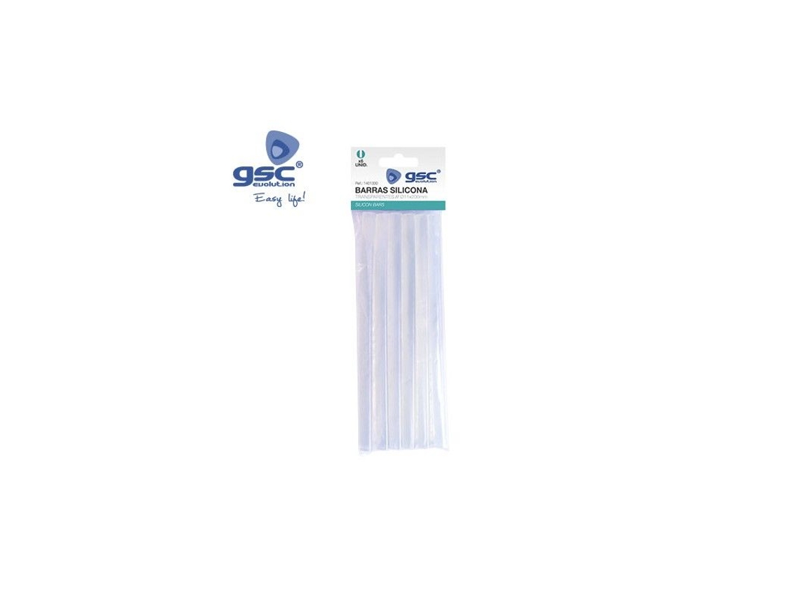 Bolsa 6 Barras de silicona transparente Ø11 GSC 001401330