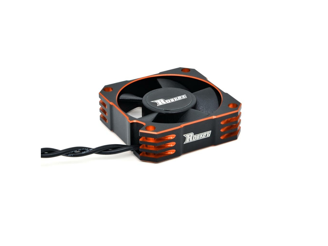 Black+orangesurpass Hobby Rocket V2 21000rpm Metal Cooling Fan Rc Car Parts 35*35*10mm
