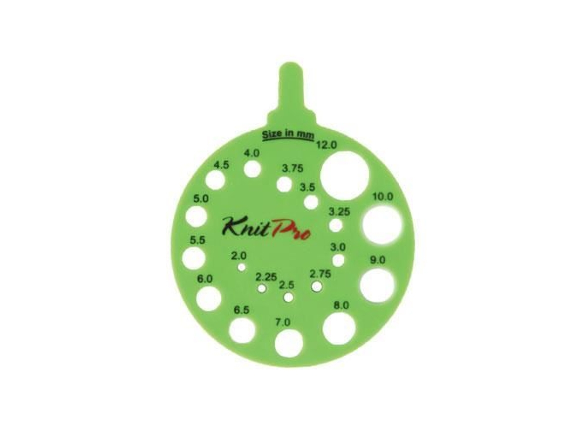 Llavero con medidor de agujas Knitpro