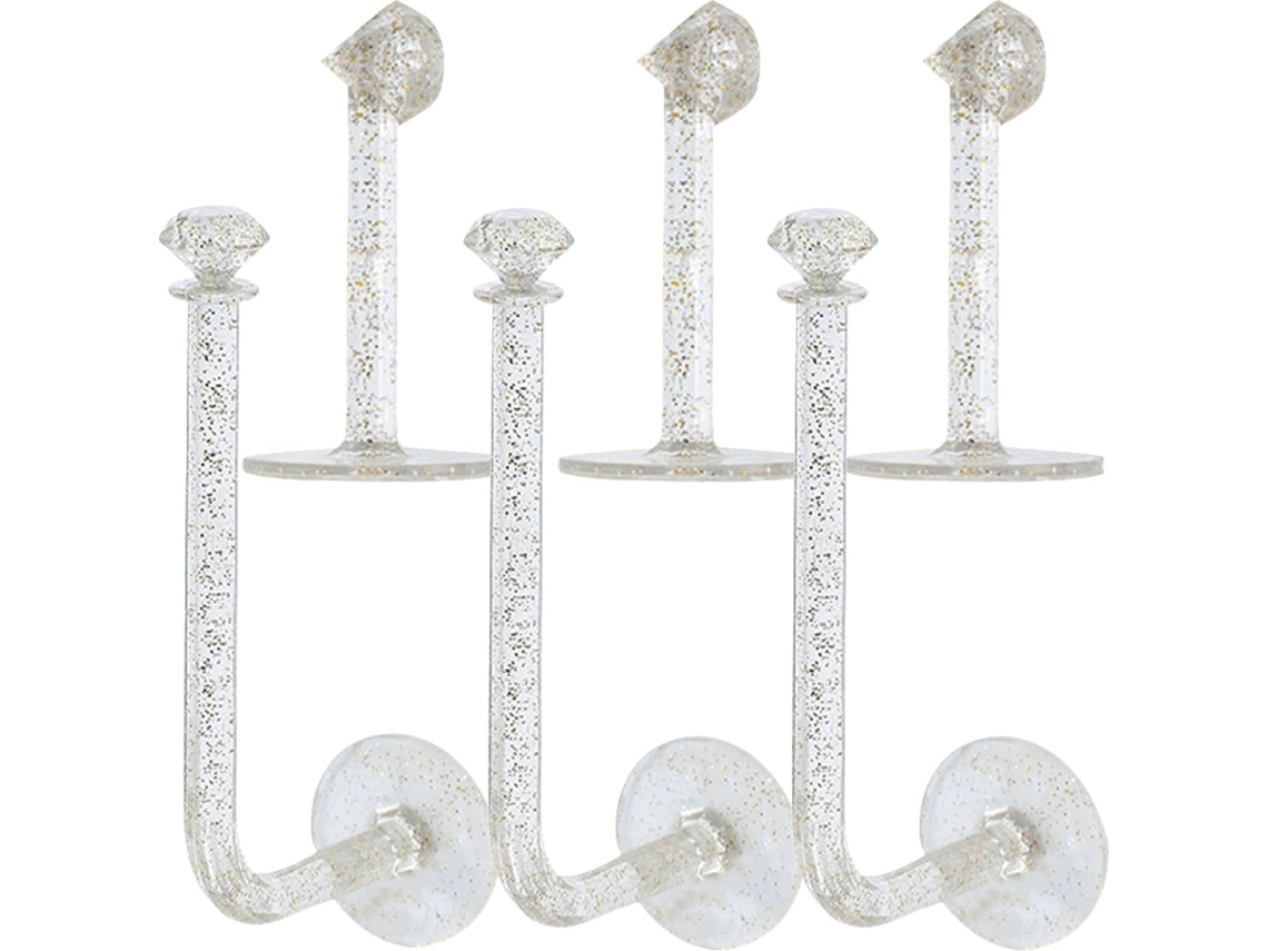 Organizador Accesorios Cabello Plástico 6 Piezas Montaje Pared Ganchos Adhesivos Dejan Residuos Guardar