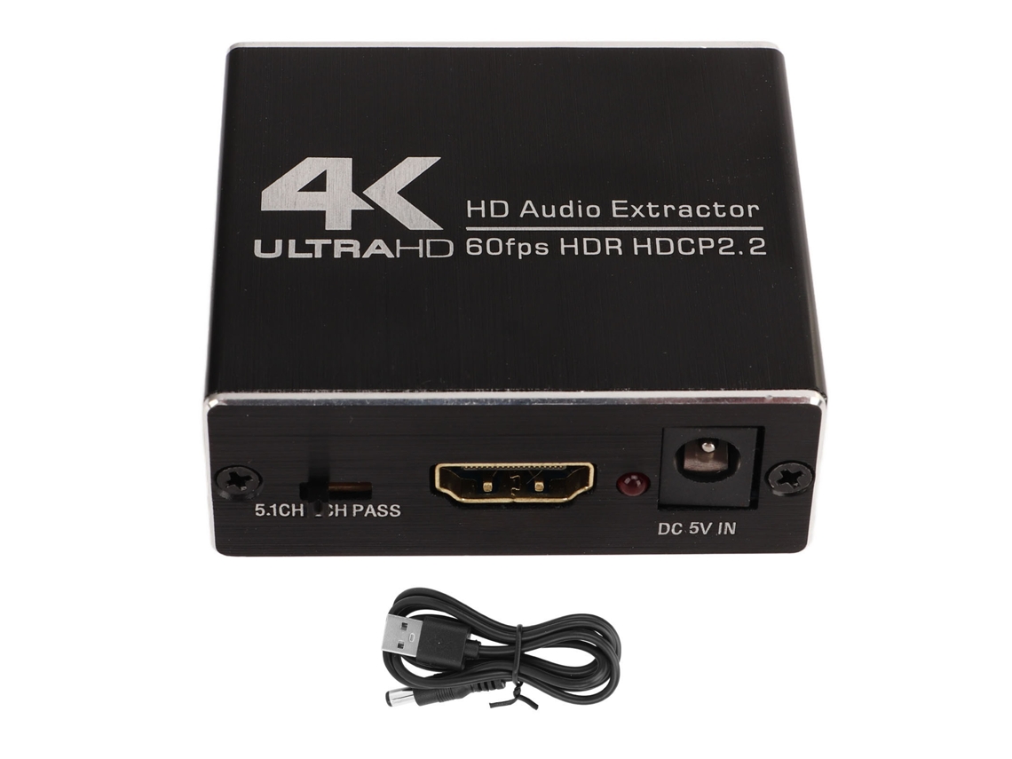 Divisor De Señal Hdmi De 5.1 Canales, Convertidor De Audio, Extractor De Señal Hd 4k 60fps 1080p