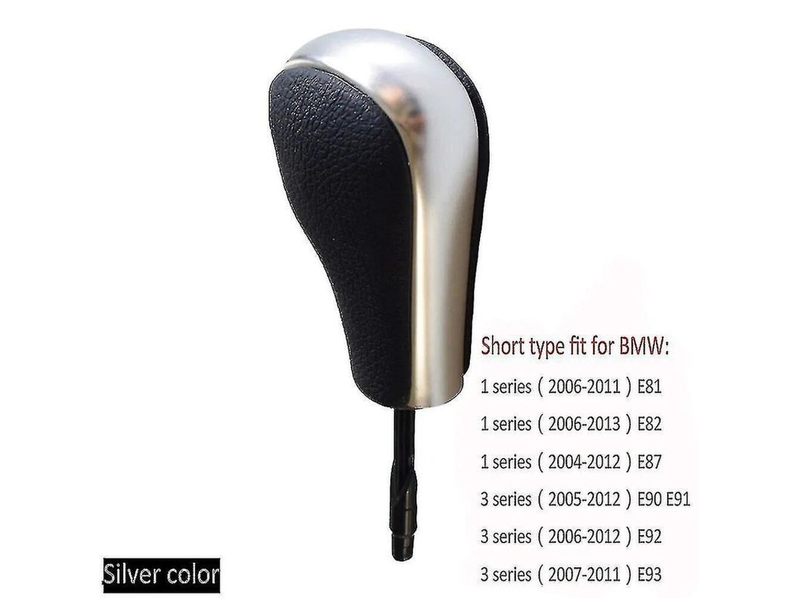 Palanca De Cambios Automática Con Alcantara Para Bmw E39 E46 E53 E60 E83 E90 E92, Plata Mate - Corta