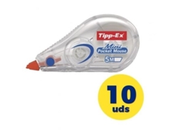 Caja Corrector De Escritura Con Correa BIC Tipp-Ex Mini Pocket Mouse/ 5Mm X 5M/ 10 Unidades