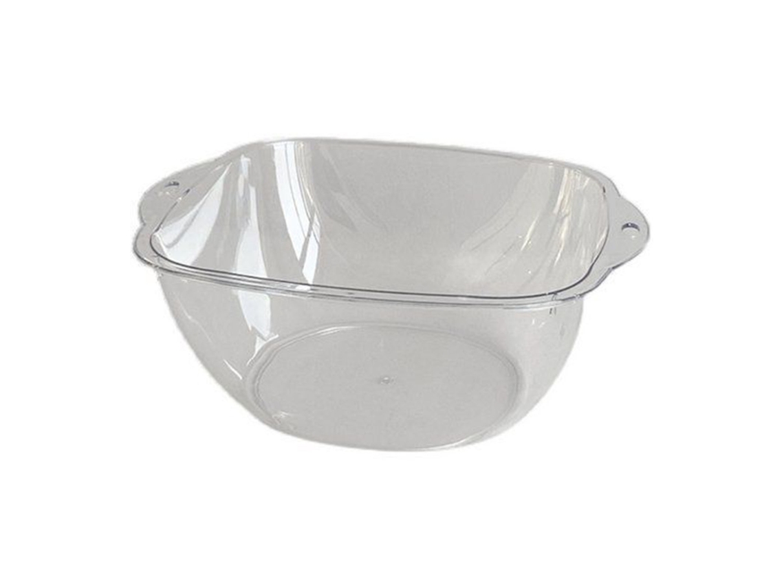 Lavabo de plástico transparente de gran capacidad para portátil, hogar, dormitorio y viajes.