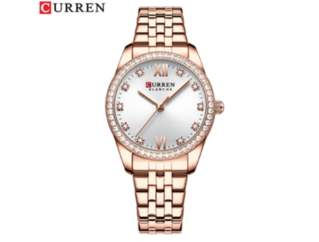 Relojes de Mujer Relojes Casuales de Acero Inoxidable Relojes Redondos Movimiento de Cuarzo Reloj analógico para Mujer-Blanco LUUCOZK
