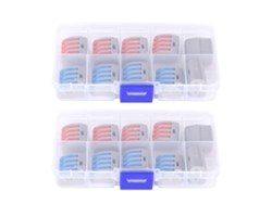 2 Cajas De Bloques De Terminales De Palanca Con Resorte De 20 Piezas Pct-214, Conectores De Cables Eléctricos De 11-28 Awg
