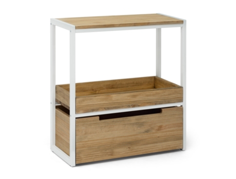 Consola BOX FURNITURE iCub ECO (Blanco - Madera y Acero - 70 x 32 x 75 cm)
