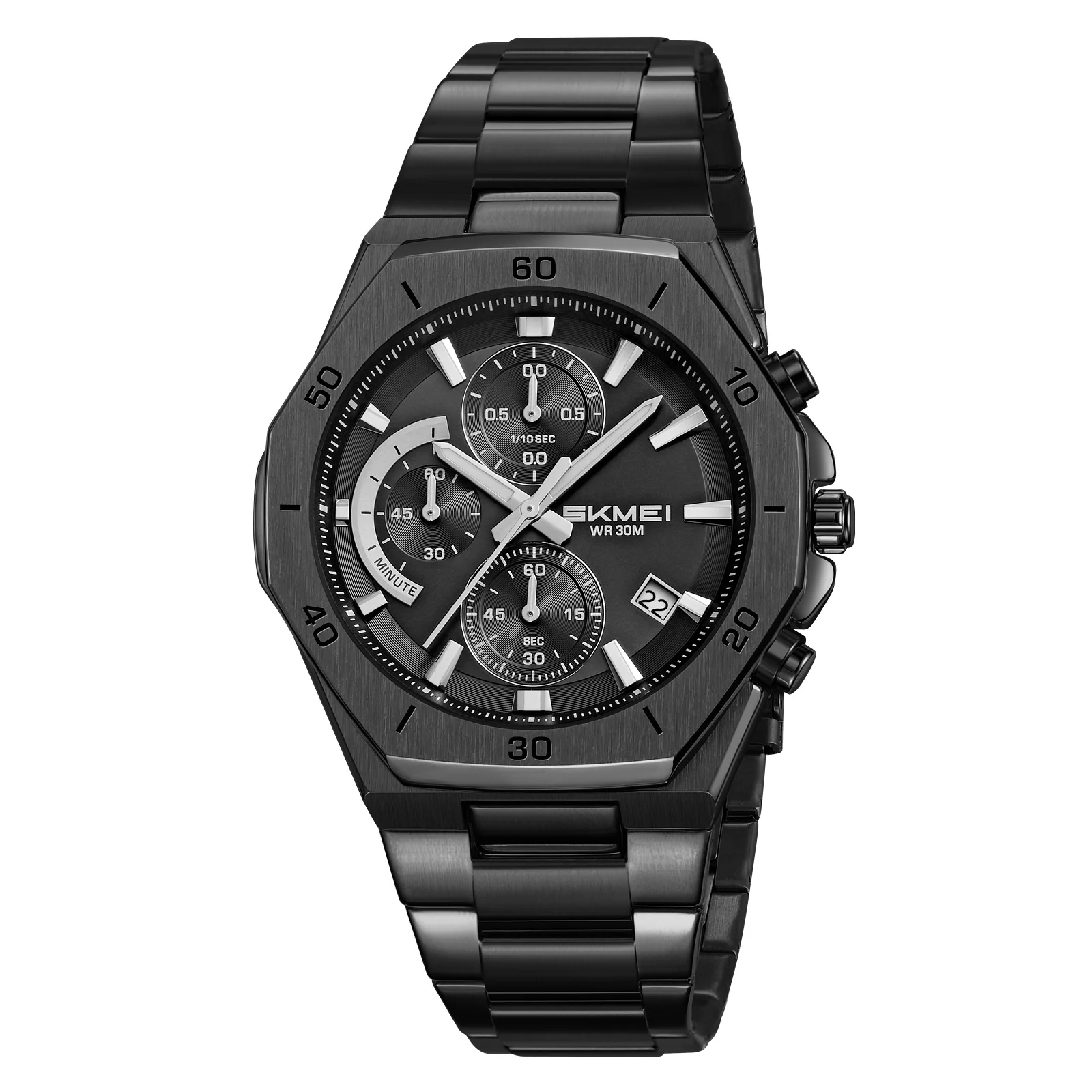 Reloj de lujo MDUG para mujer, resistente al agua, con fecha, brazalete de acero inoxidable y detalles en rosa.