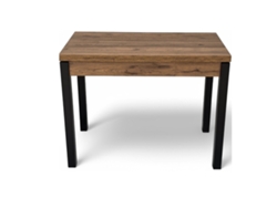 Mesa de cocina extensible Valeria fabricada artesanalmente con melamina Roble Atenea GSMESAS (120/184x80x75cm)