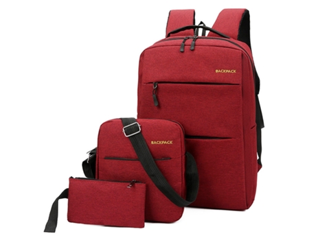 Juego combinado de mochila de 3 piezas Mochila para computadora portátil Bolsa de viaje de negocios resistente al agua con puerto de carga USB Moch...