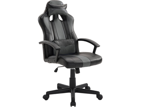 Silla Gaming HAPPY GARDEN Crash (Hasta 150 kg - Elevador Clase 2 - Negro y Gris)