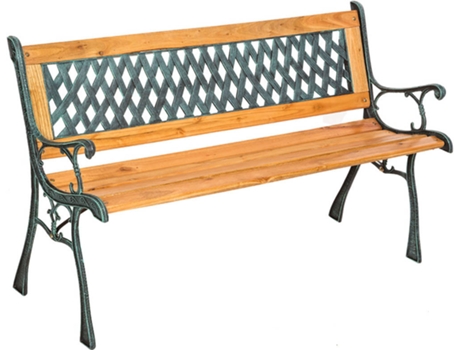 Banco de Jardín TECTAKE Tamara (Marrón - Madera - 128x51x73 cm)