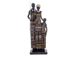 Figura de Africana Negro de Resina 59*11*21cm