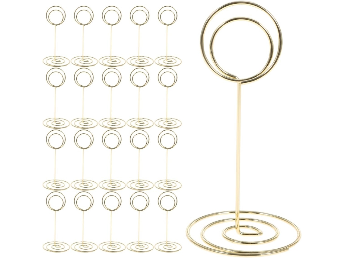 Soporte Resistente Para Números De Mesa Con 30 Clips Para Fotos, Elegante Soporte Para Fotos Para Oficina Y Bodas.