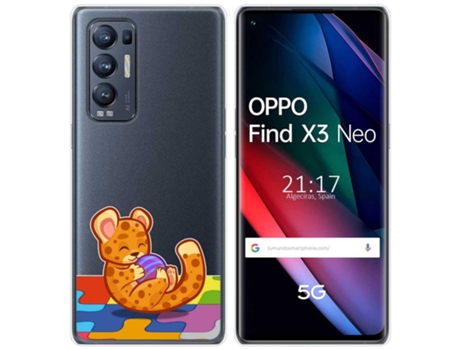 Carcasa Oppo Find X3 Neo TUMUNDOSMARTPHONE Dibujos Transparente