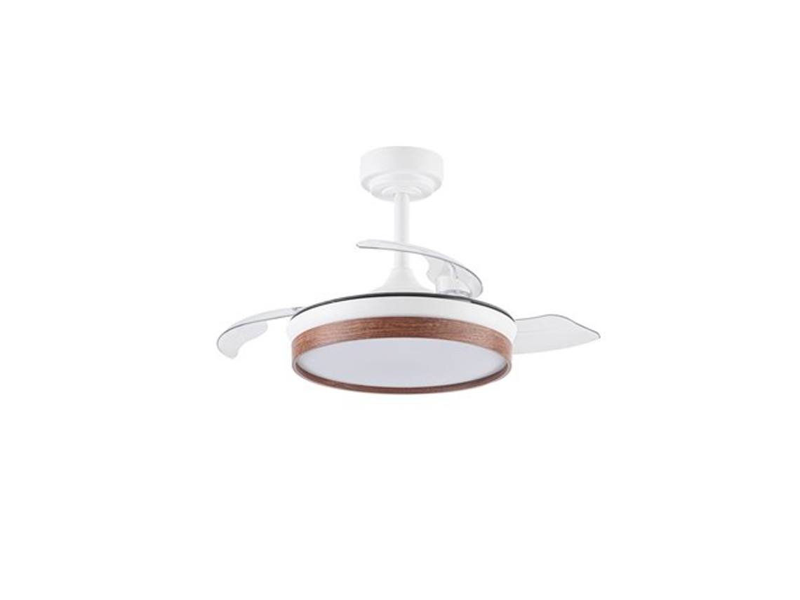 Ventilador Led Regulable Con Aspas Plegables Panam Mini (46w 3cct 5520lm) Ip20 Fabricado En Acero, Pmma Y Abs Color Blanco Y C