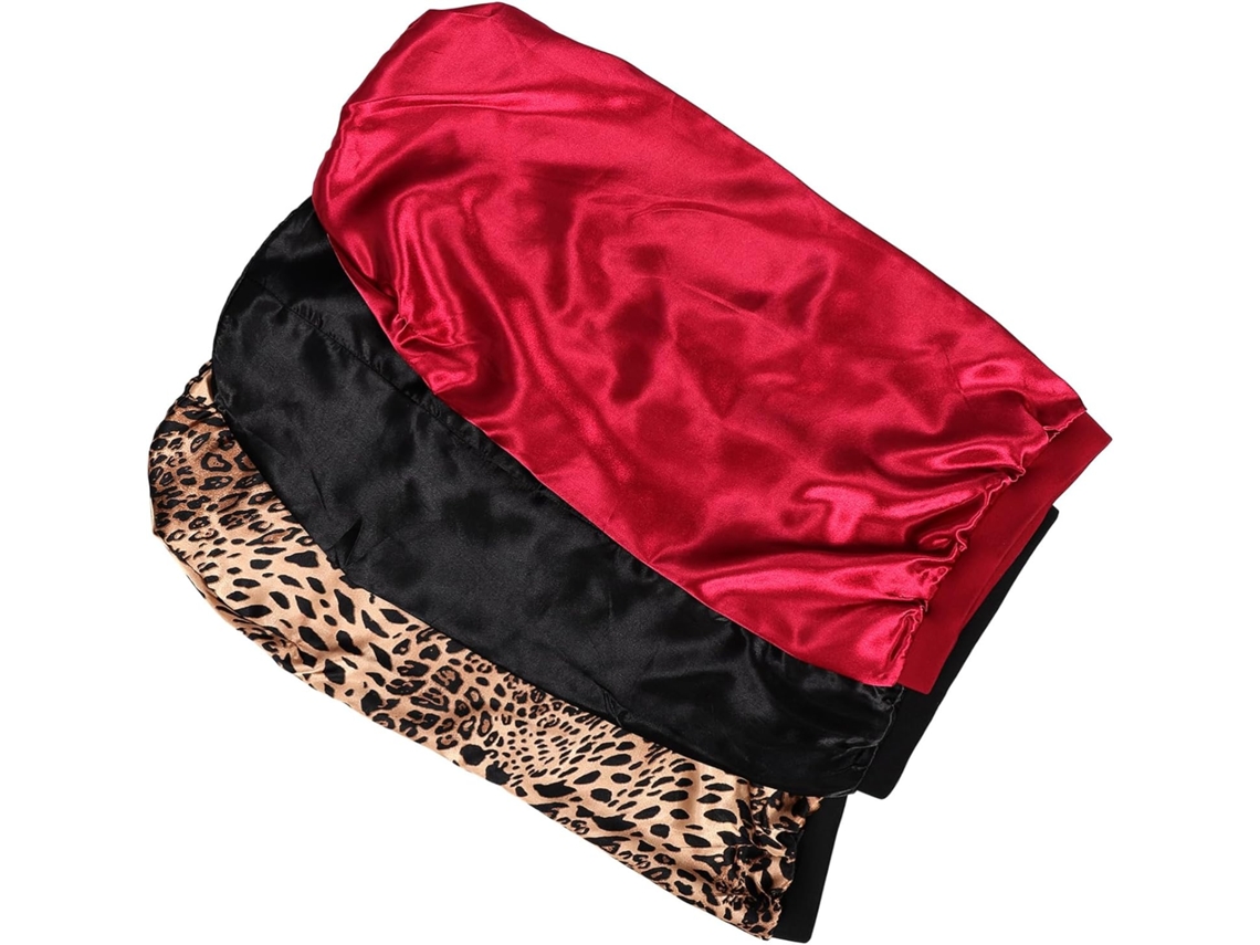 Juego de 3 gorros de dormir suaves y cómodos para mujer.