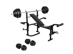 Banco de pesas con mancuernas para gimnasio en casa DKD HOME DECOR